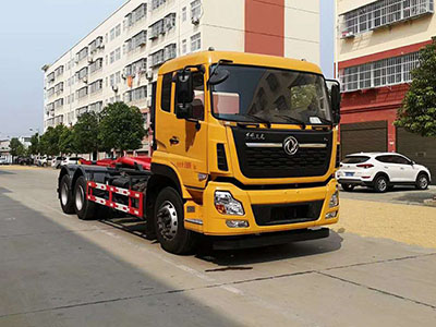 国六东风天龙后双桥25吨勾臂垃圾车